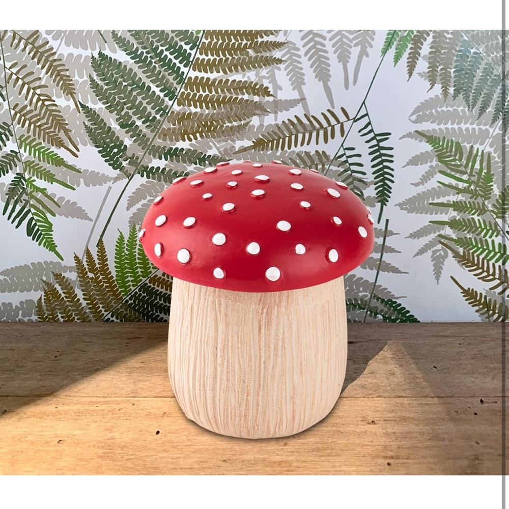 Mushroom Canister - Cottonball or QTip Holder, NWOT - Picture 2 of 10